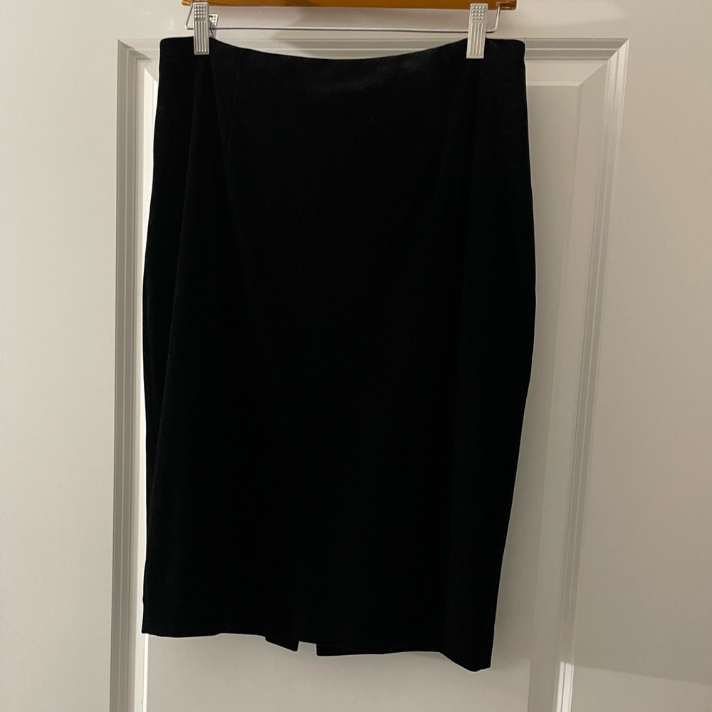 Black Velvet Midi Skirt